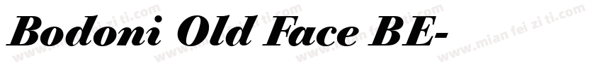 Bodoni Old Face BE字体转换